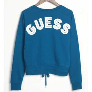 ゲス(GUESS)の新品Guess デザイントレーナー ターコイズ♡(トレーナー/スウェット)