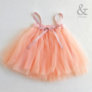 チュールワンピース　ピンク　スカート　ドレス　チュチュ tutu　子ども　衣装(ワンピース)