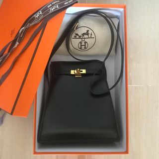 エルメス 希少モデル ケリースポーツPM ブラック ボックスカーフ