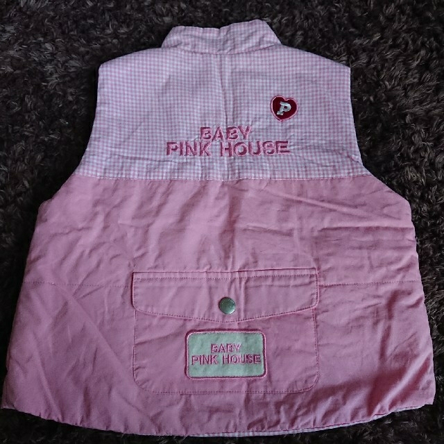 PINK HOUSE(ピンクハウス)のべーピンクハウス❣️ ベストT120 キッズ/ベビー/マタニティのキッズ服女の子用(90cm~)(ジャケット/上着)の商品写真