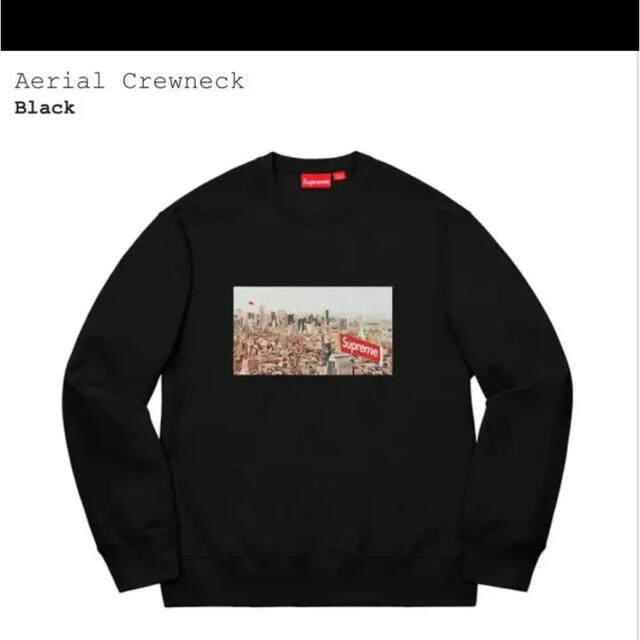 【新品未使用】Supreme Aerial Crewneck Black 黒