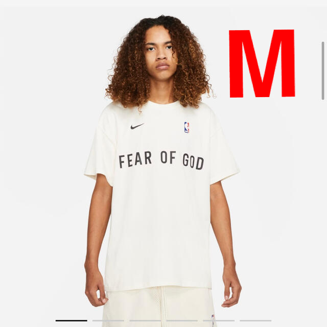 Nike Fear of God ペールアイボリー ウォームアップTシャツ