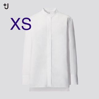 ユニクロ(UNIQLO)のUNIQLO +J スーピマコットンスタンドカラーシャツ ホワイト XS(シャツ/ブラウス(長袖/七分))