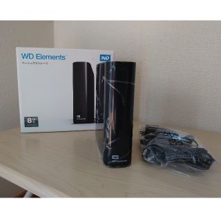 WD HDD 外付けハードディスク 8TB Elements USB3.0(PC周辺機器)