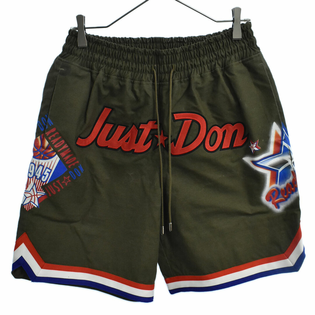 READY MADE レディメイド 18SS ×JUST DON BASKET SHORTS ロゴパッチバスケットショーツ カーキ ジャストドン