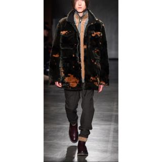 サカイ(sacai)のsacai 17aw デジタルカモ　ファー　ジャケット(ブルゾン)