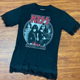 フォーエバートゥエンティーワン(FOREVER 21)のKISS forever21 コラボ レース ロングTシャツ(Tシャツ(半袖/袖なし))