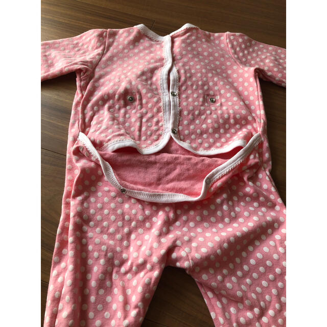 PETIT BATEAU(プチバトー)のプチバトー 足つきロンパース カバーオール 70 キッズ/ベビー/マタニティのベビー服(~85cm)(カバーオール)の商品写真