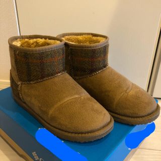 ハリスツイード(Harris Tweed)のムートンブーツ　Ｍサイズ(ブーツ)