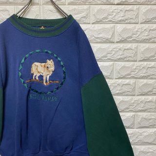 【US古着】USA製＊刺繍＊スウェットトレーナー＊ビッグサイズ(スウェット)