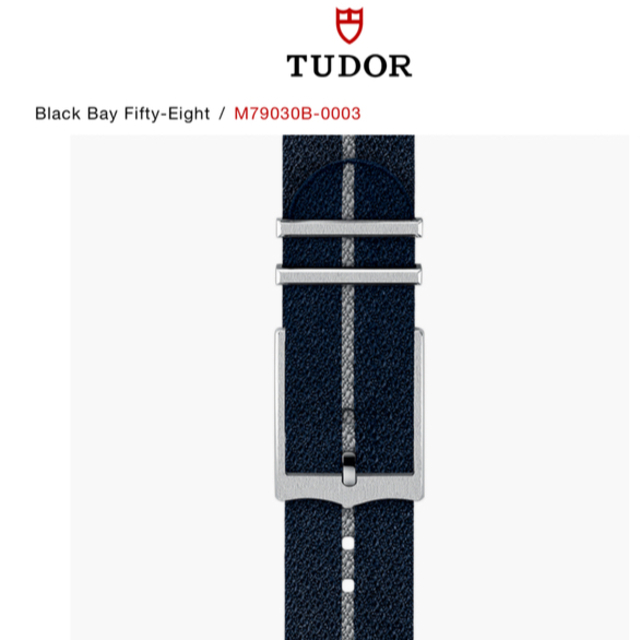 Tudor(チュードル)のTUDER【ブルー ファブリックストラップ 】79030B チューダー   メンズの時計(腕時計(アナログ))の商品写真