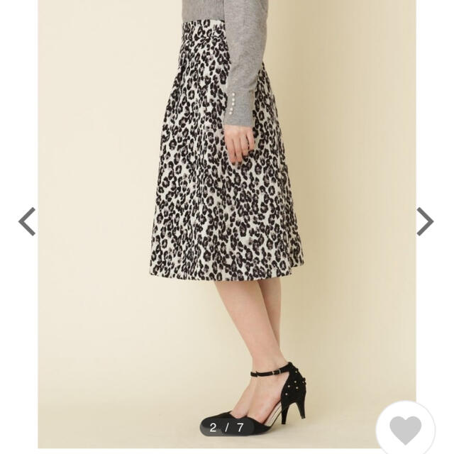 Couture Brooch(クチュールブローチ)のCouture Broochコブラン織り レオパードスカート レディースのスカート(ひざ丈スカート)の商品写真