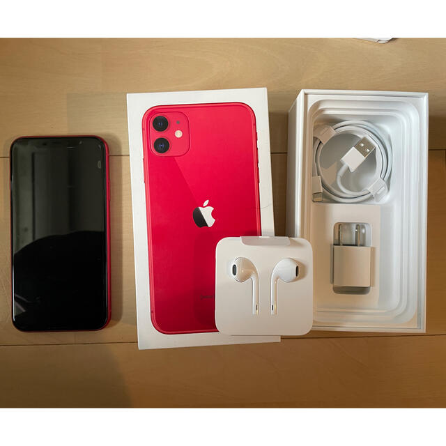 【値下げ】iPhone11 128GB SIMフリー プロダクトレッド　美品