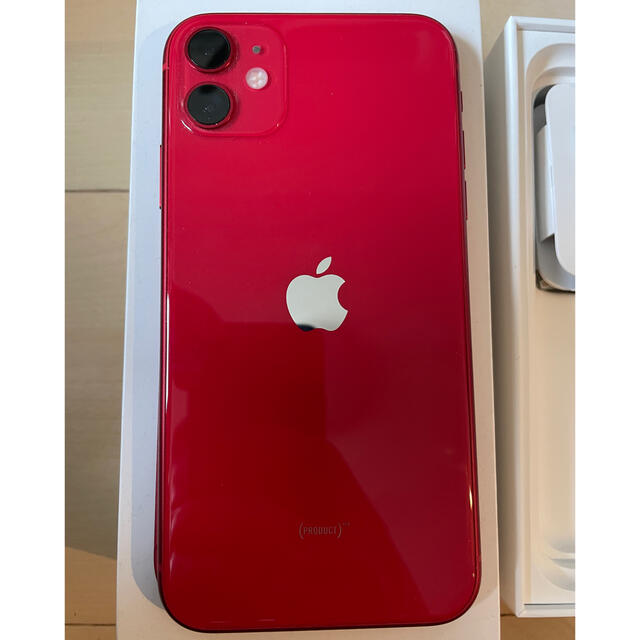 【値下げ】iPhone11 128GB SIMフリー プロダクトレッド　美品