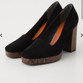 スライ(SLY)のSLY  PYTHON HEEL SUEDE パンプス(ハイヒール/パンプス)