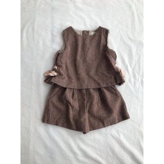 ザラキッズ(ZARA KIDS)のザラベイビー ツイードキュロット風オールインワン ジャンパースカート(ワンピース)