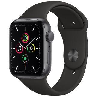 アップルウォッチ(Apple Watch)の【新品未開封】Apple Watch SE 44mm GPS スペースグレイ(腕時計(デジタル))