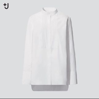 ユニクロ(UNIQLO)の完売ユニクロ＋j　ジルサンダー　スーピマコットンタックシャツ(シャツ/ブラウス(長袖/七分))