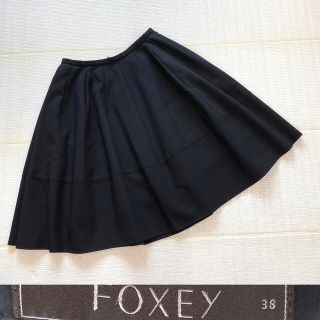 フォクシー(FOXEY)の極美品 8万円台♡新タグ商品 贅沢ウールのふんわりフレアスカート 38(ひざ丈スカート)