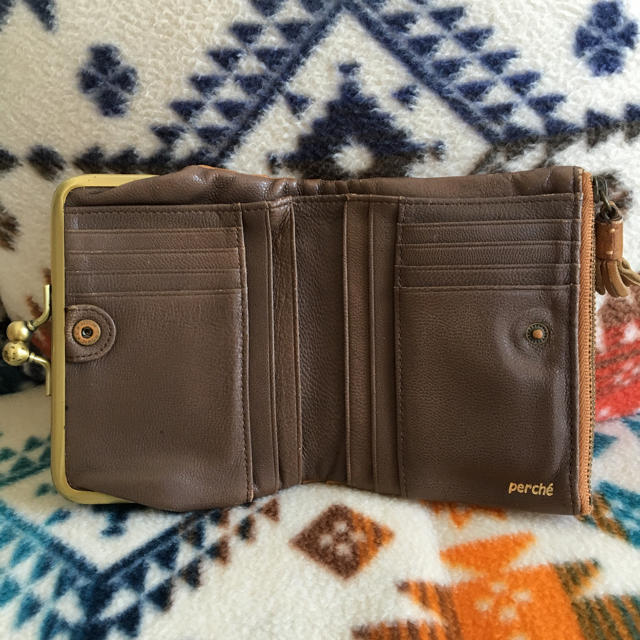 perche♡フリンジ付きの水牛革の財布 レディースのファッション小物(財布)の商品写真