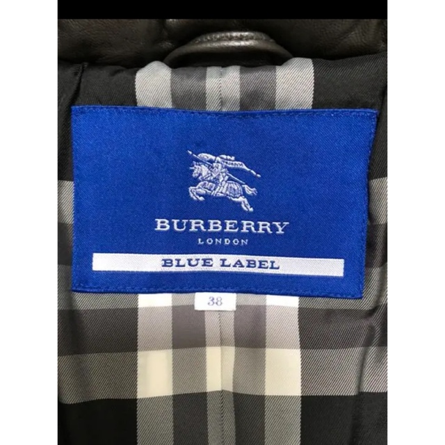 BURBERRY BLUE LABEL(バーバリーブルーレーベル)の最高クラスラムレザー&ラムファー フードコート 幻の逸品 レディースのジャケット/アウター(ロングコート)の商品写真