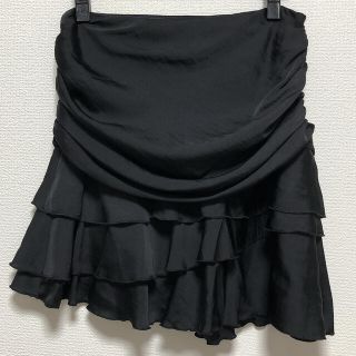 ダブルスタンダードクロージング(DOUBLE STANDARD CLOTHING)の【ダブスタ 】ティアード　スカート　黒(ミニスカート)