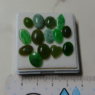 翡翠 緑石ルース まとめ20ct ④(リング(指輪))