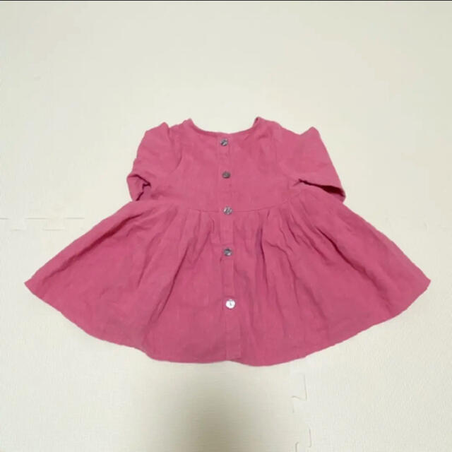 Aosta ピンクワンピース M キッズ/ベビー/マタニティのベビー服(~85cm)(ワンピース)の商品写真