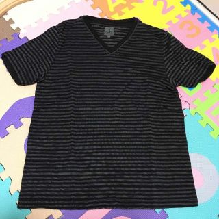 カルバンクライン(Calvin Klein)の値下げ美品 ckメンズTシャツ黒ボーダー(Tシャツ/カットソー(半袖/袖なし))