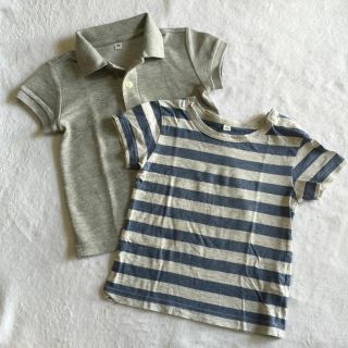 ムジルシリョウヒン(MUJI (無印良品))の2枚☆ポロシャツ&Tシャツ 80(Ｔシャツ)