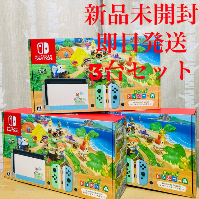 【未開封】Nintendo Switch あつまれどうぶつの森セット 3台セット