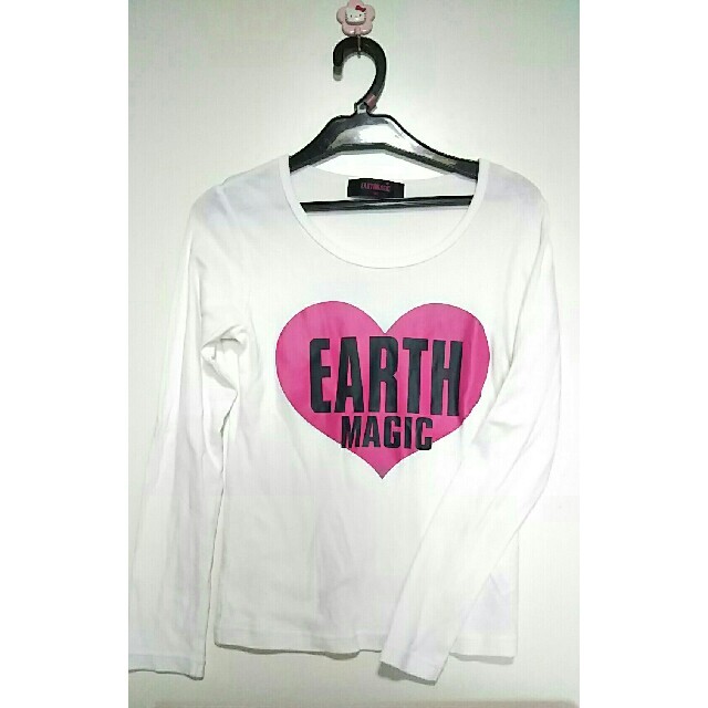 EARTHMAGIC(アースマジック)のEARTH MAGIC♡ロゴ ロンＴ size140cm キッズ/ベビー/マタニティのキッズ服女の子用(90cm~)(Tシャツ/カットソー)の商品写真