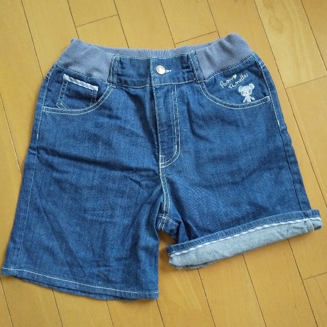 pom ponette(ポンポネット)の デニム ハーフパンツ 150cm ポンポネット キッズ/ベビー/マタニティのキッズ服女の子用(90cm~)(パンツ/スパッツ)の商品写真