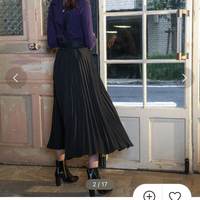 Andemiu(アンデミュウ)のandemiu プリーツロングスカート レディースのスカート(ロングスカート)の商品写真