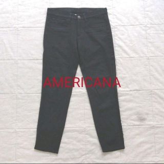 アメリカーナ(AMERICANA)のAMERICANA　アメリカーナ　ウールパンツ　ネイビー　XS(カジュアルパンツ)