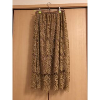 ダブルクローゼット(w closet)のwcloset レーススカート(ひざ丈スカート)