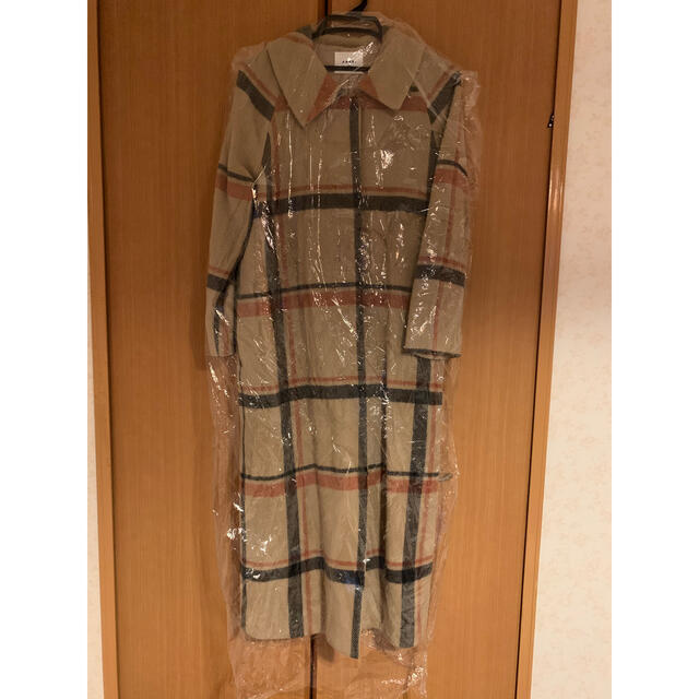 Ameri VINTAGE(アメリヴィンテージ)のAMERIVINTAGECHECK SOUTIEN COLLAR COAT レディースのジャケット/アウター(ロングコート)の商品写真