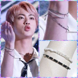 ボウダンショウネンダン(防弾少年団(BTS))の💜BTS 防弾少年団 ジン ブレスレット②セット💜JIN じん君(ブレスレット/バングル)