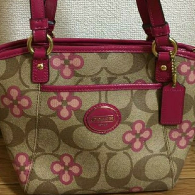 COACH 花柄ミニトートバッグ