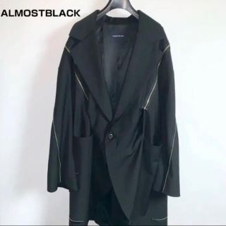 ALMOSTBLACK 2way ストール付 テーラード ジャケット