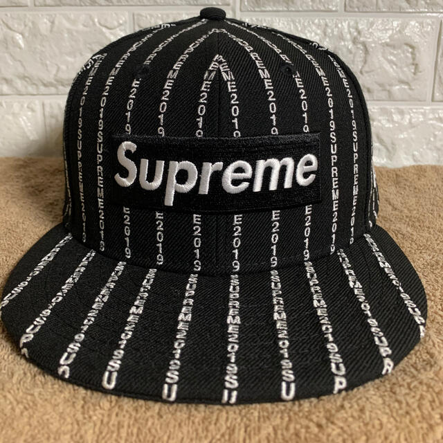 supreme new era cap Text Stripe 60.6cm 【最安値挑戦】 balygoo.fr