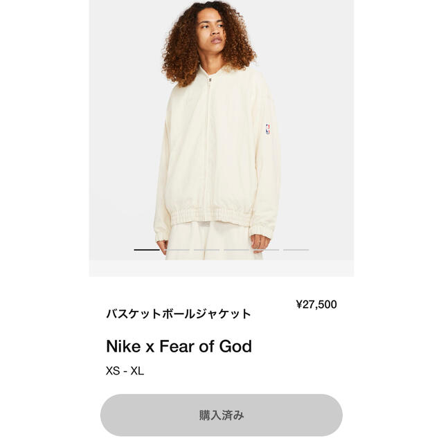 Nike x Fear of god NBA Jacket Mサイズスウェット