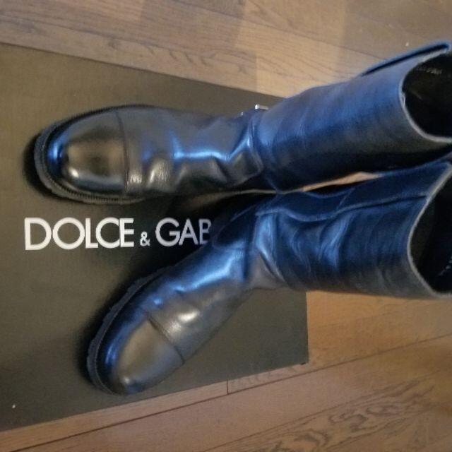 ドルガバ(DOLCE&GABBANA) メンズプレート付ワークブーツ