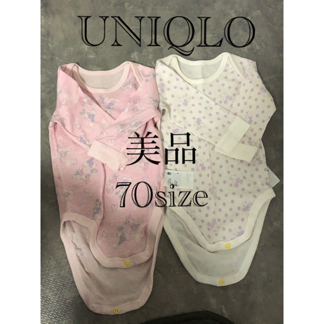 UNIQLO(ユニクロ)のUNIQLO 70長袖　ミニーちゃん　ユニクロ キッズ/ベビー/マタニティのベビー服(~85cm)(肌着/下着)の商品写真