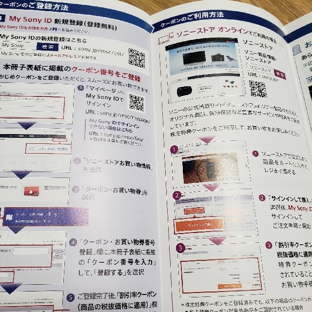 SONY(ソニー)のソニー株主優待　ソニーストアクーポン チケットの優待券/割引券(ショッピング)の商品写真