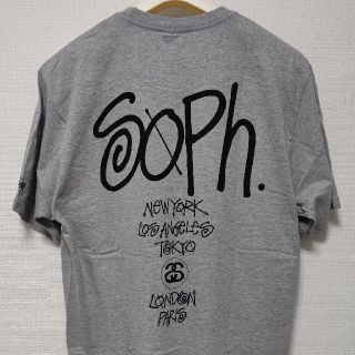 ソフネット(SOPHNET.)の【ほぼ新品】SOPH.×STUSSY TシャツグレーL サイズ(Tシャツ/カットソー(半袖/袖なし))