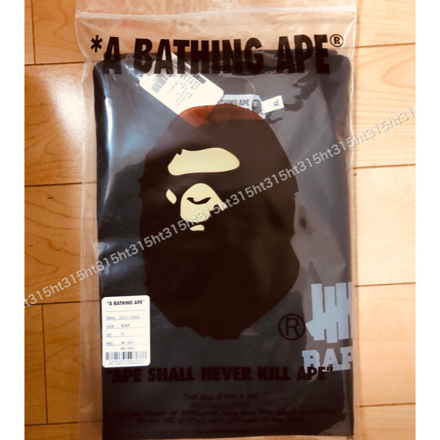 A BATHING APE(アベイシングエイプ)の【数量限定】BAPE×UNDEFEATEDコラボTシャツ 黒XL 送料込み メンズのトップス(Tシャツ/カットソー(半袖/袖なし))の商品写真