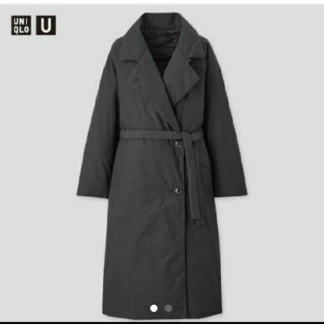 UNIQLO(ユニクロ)のUNIQLOU パテッドコート　ダークグレー レディースのジャケット/アウター(ロングコート)の商品写真