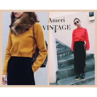 アメリヴィンテージ(Ameri VINTAGE)のAMERI SHORT COLOR KNIT(ニット/セーター)