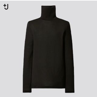 ユニクロ(UNIQLO)の+J  ジルサンダー ユニクロ Mサイズ シルクジャージータートルネック(カットソー(長袖/七分))